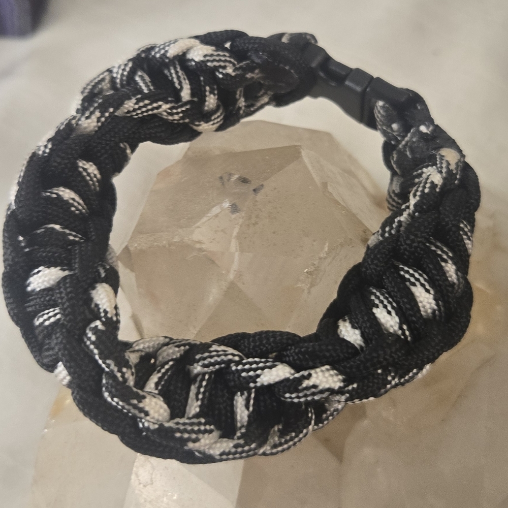 Black and White Braided Bracelet
